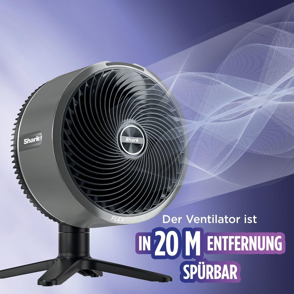 Shark FlexBreeze FA220EU Ventilador Híbrido con y sin Cable, Portátil, Interior y Exterior, Blanco
