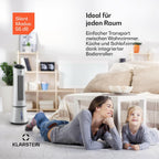 Klarstein Climatizador Evaporativo 4 en 1 con Humidificador e Ionizador, 6 L, 30 W, Plata