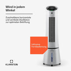 Klarstein Climatizador Evaporativo 4 en 1 con Humidificador e Ionizador, 6 L, 30 W, Plata