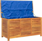 Baúl de Almacenaje de Jardín en Madera de Acacia 113 x 50 x 56 cm con Bolsa Impermeable