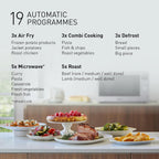 Panasonic NN-CD58RSEPG Microondas Combi 4 en 1 de 27 L con Air Fryer, Grill 1300 W e Inverter