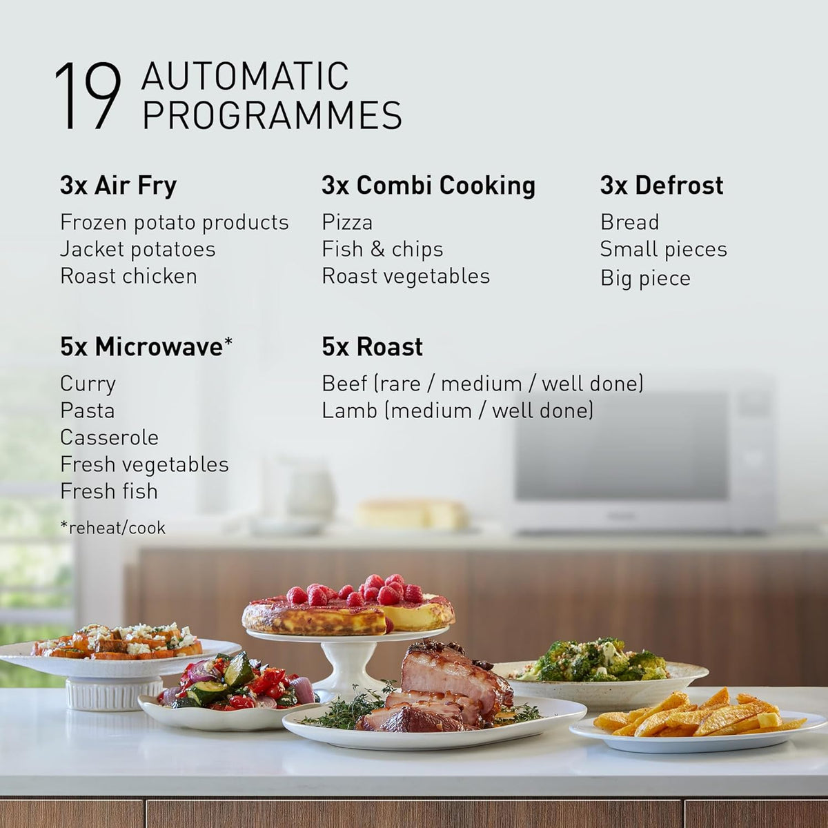 Panasonic NN-CD58RSEPG Microondas Combi 4 en 1 de 27 L con Air Fryer, Grill 1300 W e Inverter