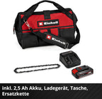 Einhell GE-PS 18/15 Li Minimotosierra de Poda a Batería 18 V Brushless, 12,5 cm, con Batería 2,5 Ah