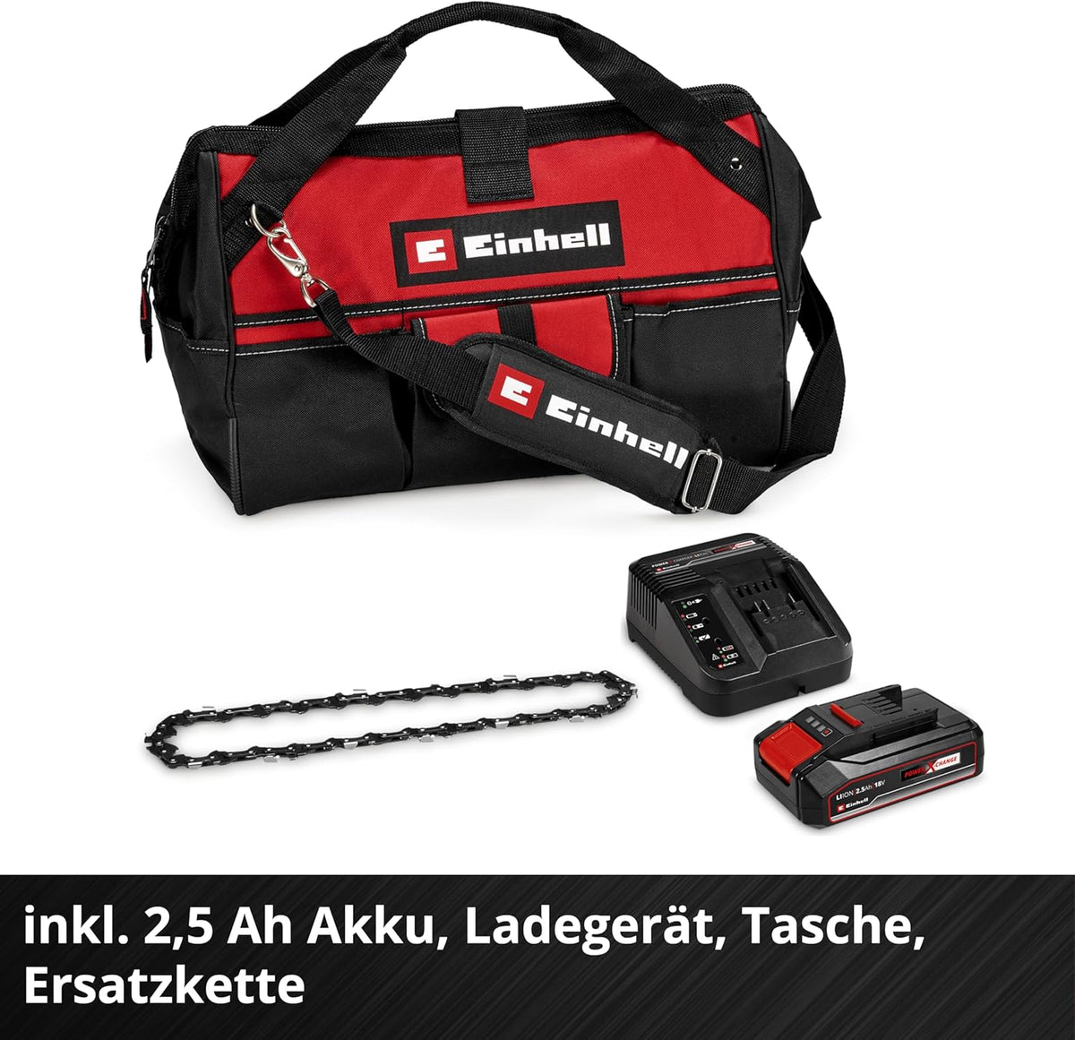 Einhell GE-PS 18/15 Li Minimotosierra de Poda a Batería 18 V Brushless, 12,5 cm, con Batería 2,5 Ah
