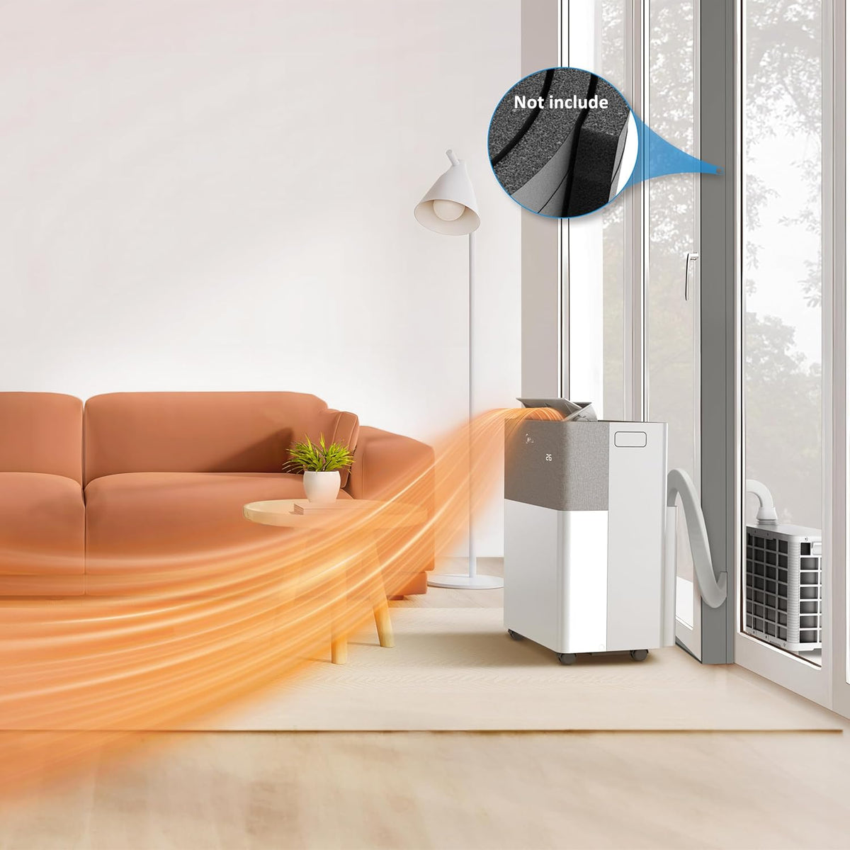 Midea PortaSplit Aire Acondicionado Portátil con Bomba de Calor 12000 BTU, A++, 39 dB, hasta 42 m²