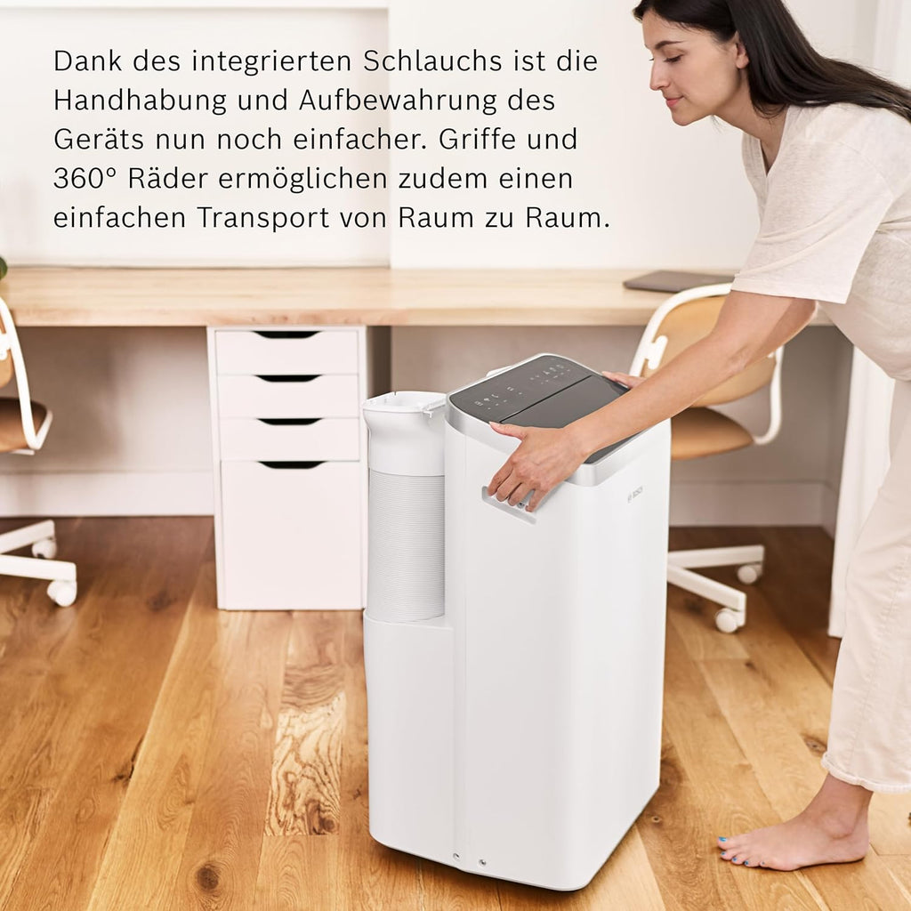 Bosch Cool Aire Acondicionado Portátil 3 en 1 con Modos Auto, Silencio y Noche
