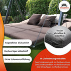 Angerer Lounge Smart Balancín de Jardín con Techo, Convertible en Cama, Gris Ceniza