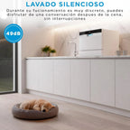 Midea Lavavajillas Compacto de Encimera 55 cm, 6 Servicios, 7 Programas, sin Instalación, Blanco