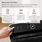 Bosch Cool Aire Acondicionado Portátil 3 en 1 con Modos Auto, Silencio y Noche