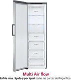GFT41PZGSZ Congelador Vertical No Frost 324 L, 186 cm, Smart Inverter, Congelación Rápida, Inox