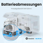 Batería de Litio LiFePO4 12 V 600 Ah con App, BMS 300 A y 3840 W para Autocaravana y Solar