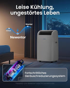 Newentor Aire Acondicionado Portátil 14000 BTU hasta 50 m² con Compresor TCL y Mando