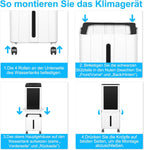 Climatizador Evaporativo sin Tubo con Depósito de 14 L, 60 W, Mando, Temporizador 12 h
