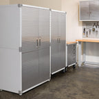 Seville Classics UHD16238 Armario Metálico con Cerradura 121,9 x 60,9 x 182,9 cm, Gris Granito