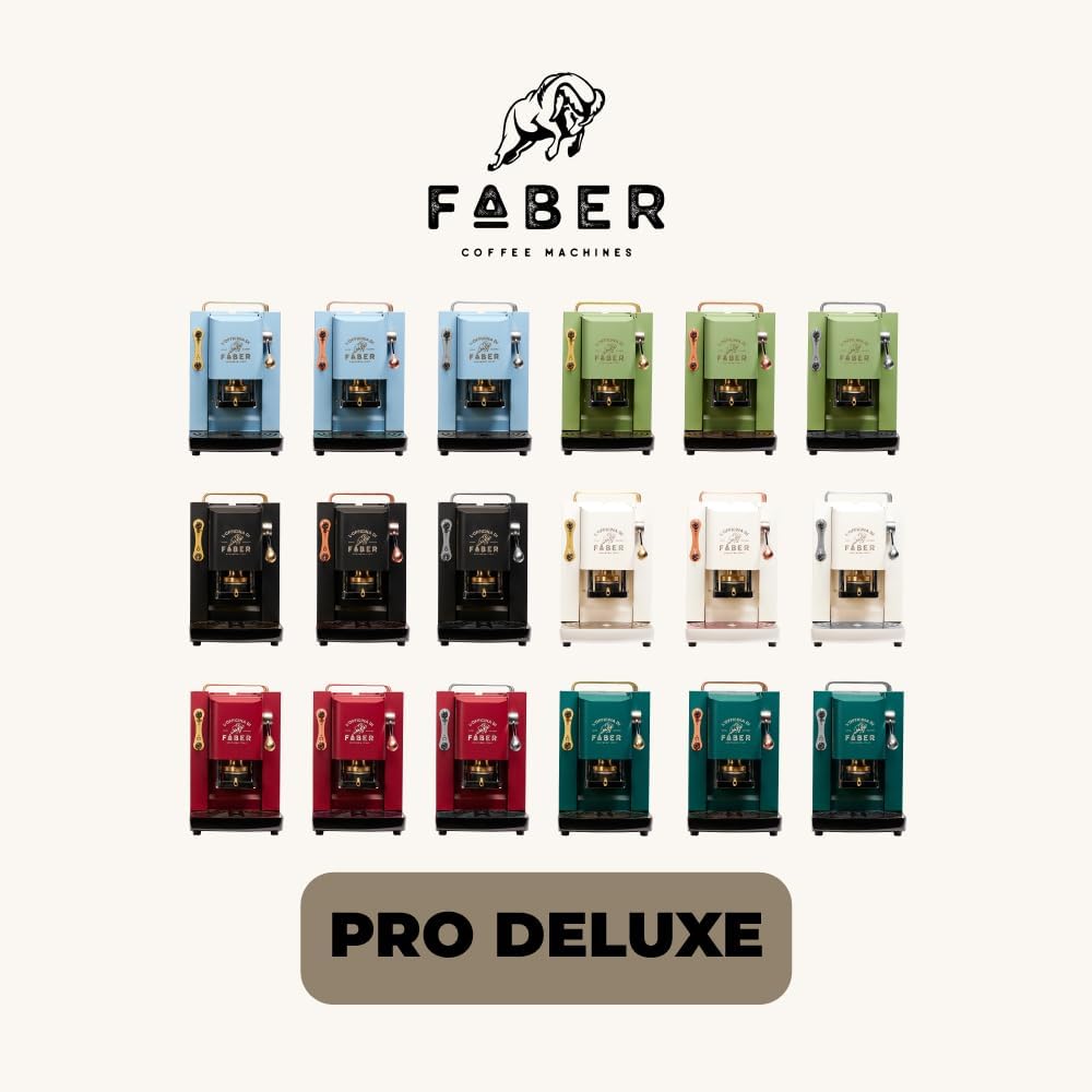 Faber Pro Total Deluxe Cafetera de Monodosis ESE 44 mm de Latón, 1,3 L