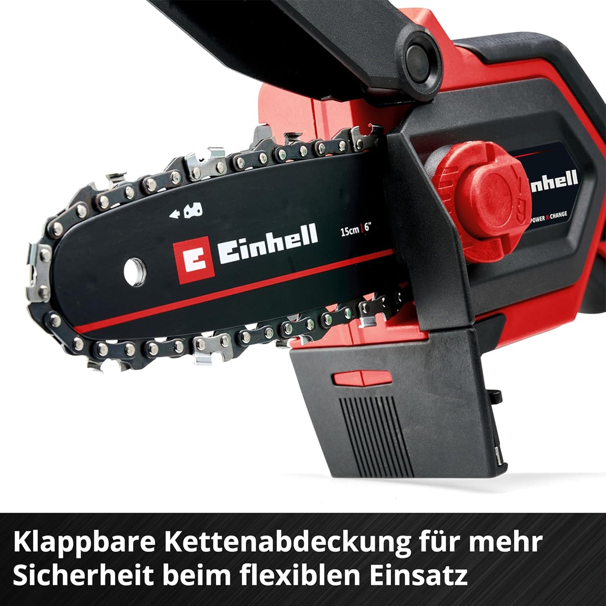 Einhell GE-PS 18/15 Li Minimotosierra de Poda a Batería 18 V Brushless, 12,5 cm, con Batería 2,5 Ah