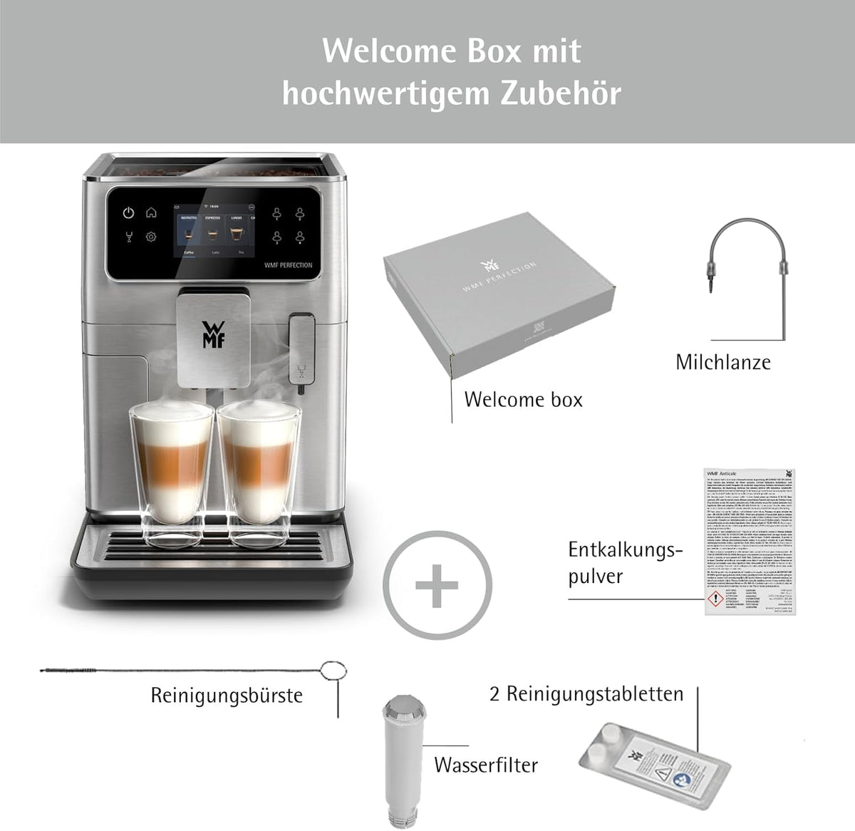 WMF Perfection 640 Cafetera Superautomática con Sistema de Leche, 16 Especialidades y Doble Thermoblock