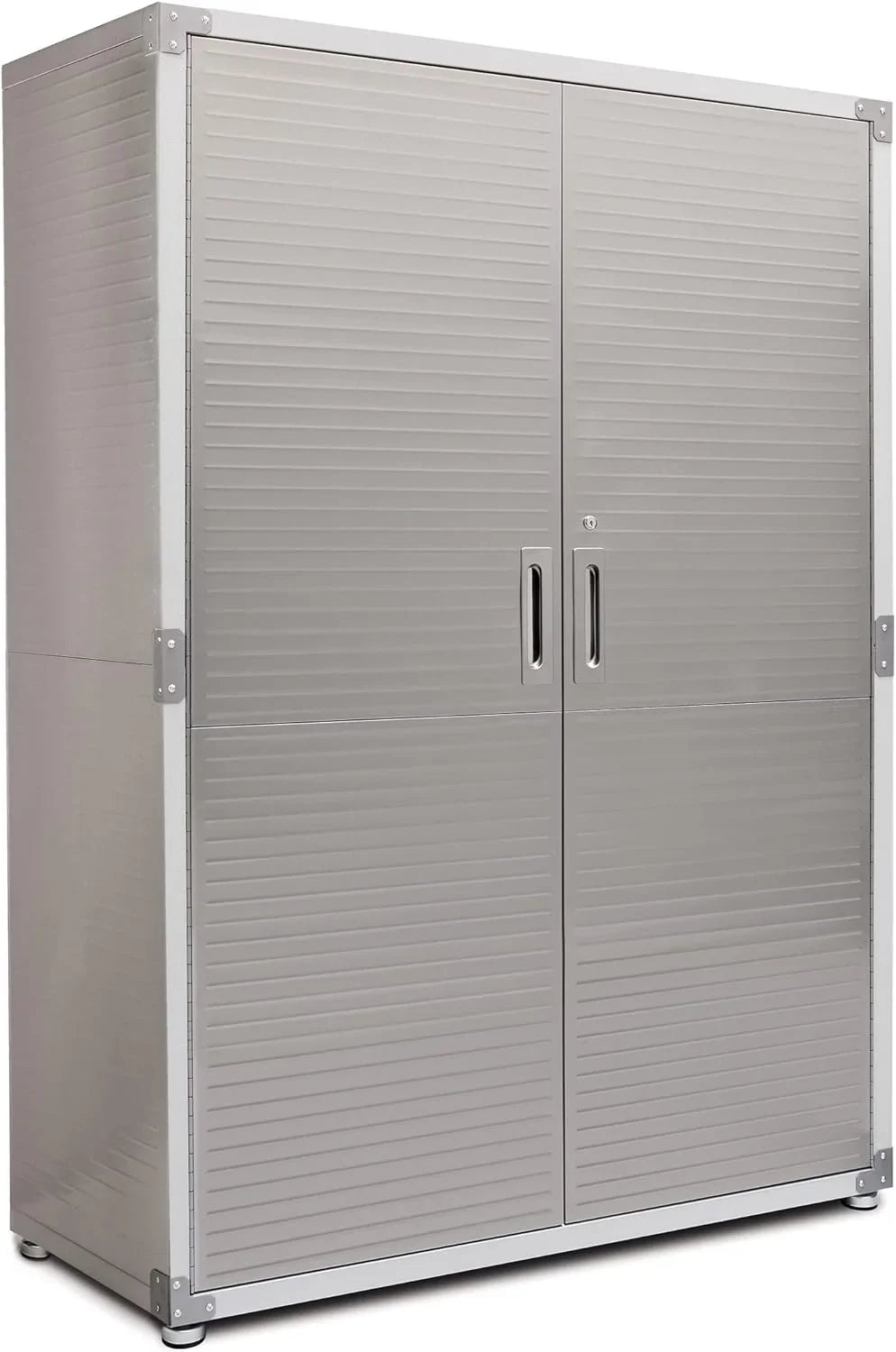Seville Classics UHD16238 Armario Metálico con Cerradura 121,9 x 60,9 x 182,9 cm, Gris Granito