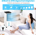 Climatizador Evaporativo sin Tubo con Depósito de 14 L, 60 W, Mando, Temporizador 12 h