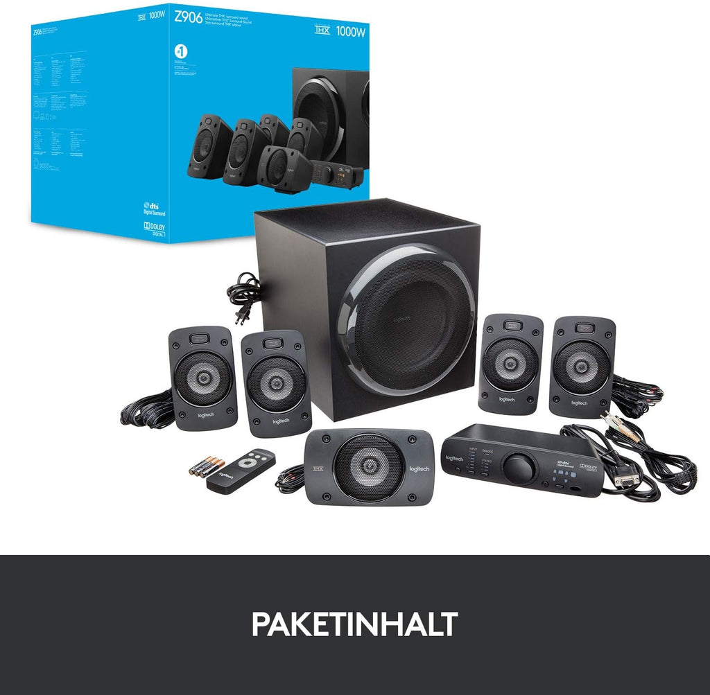 Logitech Z906 Sistema de Altavoces 5.1 Envolvente 1000 W con Certificación THX