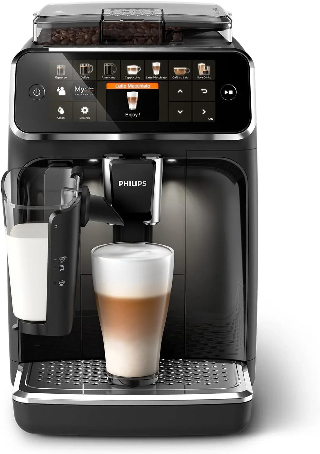 Serie 5400 EP5441/50 Cafetera Superautomática LatteGo, 12 Cafés, Pantalla TFT, 4 Perfiles