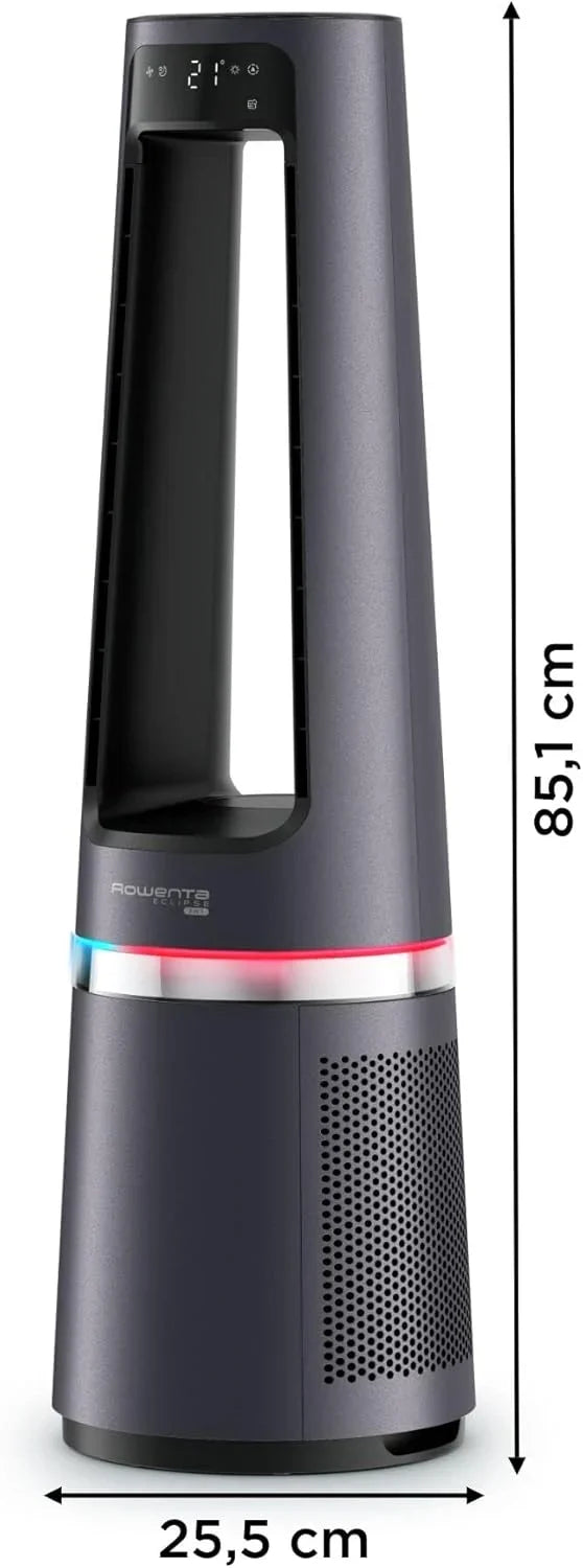 Rowenta Eclipse QU5062 Ventilador, Purificador y Calefactor 3 en 1, 2100 W, Filtra el 99,95% de Partículas