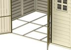 Duramax Woodside 30214-4 Caseta de Jardín de PVC 10 x 8 pies (3,25 x 2,47 m) Marfil y Marrón