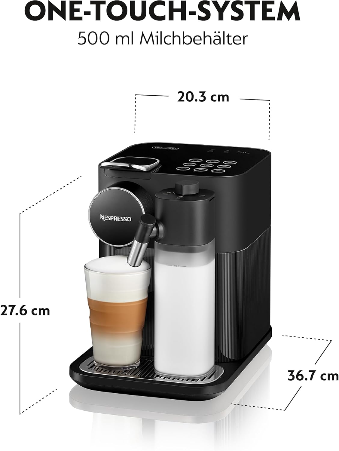 Nespresso De'Longhi Gran Lattissima EN640 Cafetera de Cápsulas con Sistema de Leche Automático