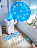 Aire Acondicionado Portátil 9000 BTU 4 en 1 con Mando, Temporizador 24 h y Kit de Ventana