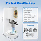 Máquina Comercial de Helado en Forma de Espaguetis 28-30 L/h con 4 Moldes, Roja
