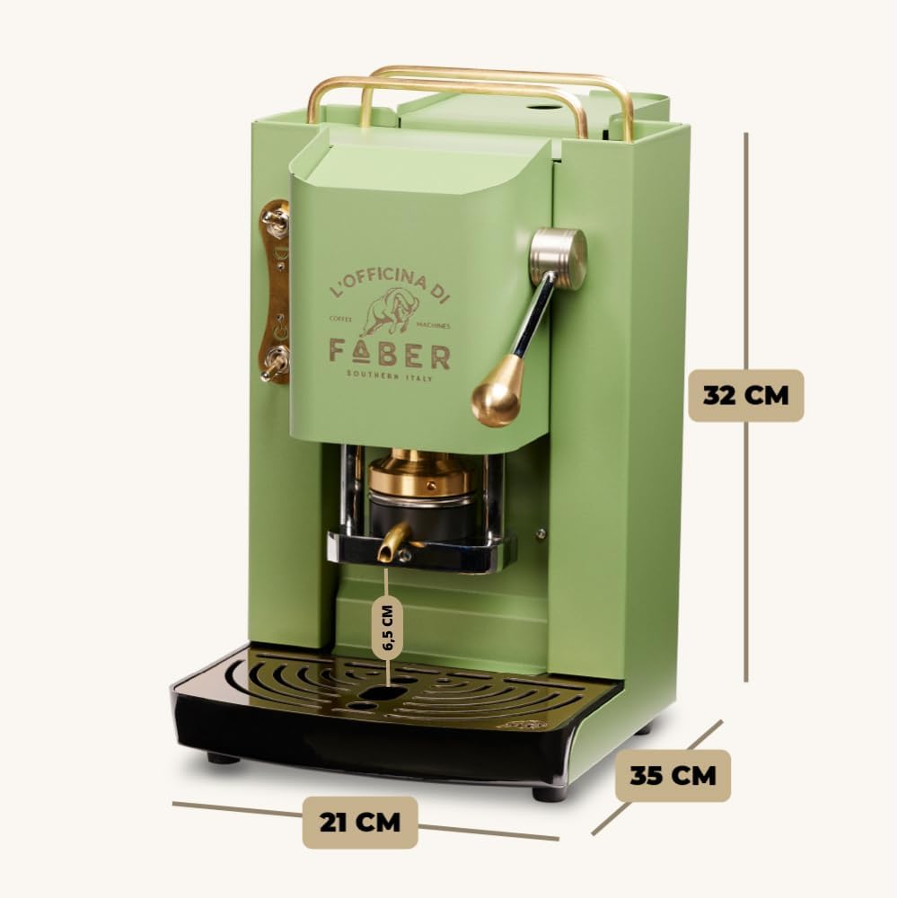 Faber Pro Total Deluxe Cafetera de Monodosis ESE 44 mm de Latón, 1,3 L