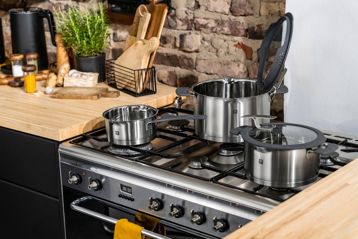 ZWILLING Simplify Batería de Cocina 5 Piezas de Acero Inoxidable, Apta para Inducción