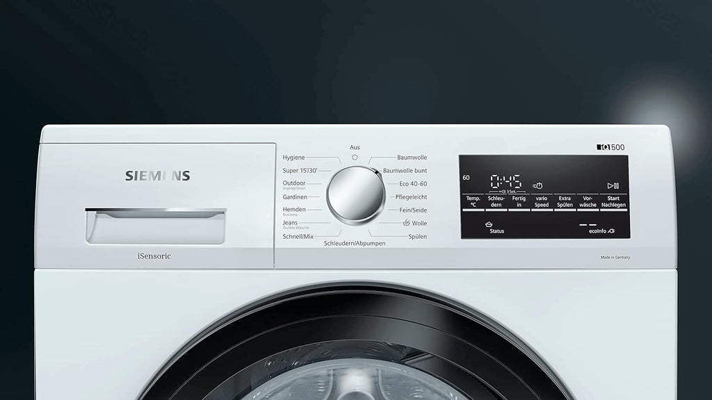 Siemens WM14G400 iQ500 Lavadora 8 kg, 1400 rpm, varioSpeed, aquaStop, Blanca