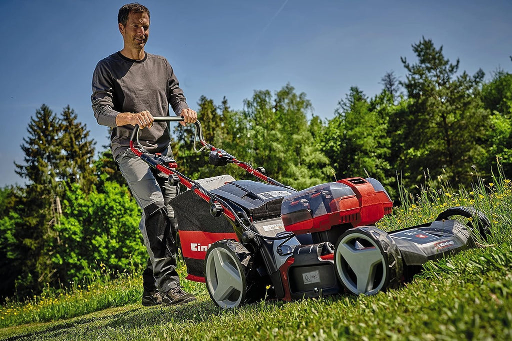 Einhell GE-CM 36/47 S HW Li Cortacésped a Batería 36 V 47 cm con Tracción, 4 Baterías 4 Ah
