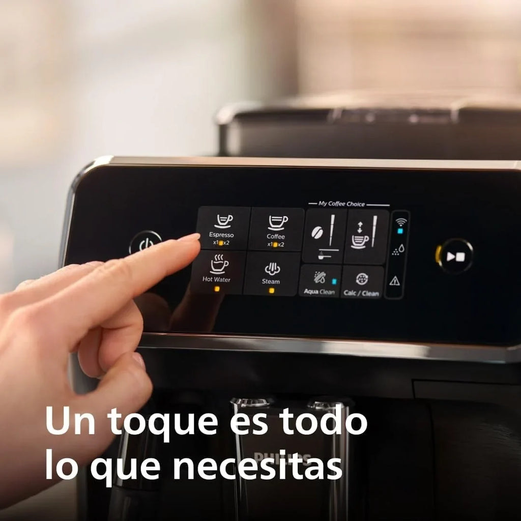 Serie 2200 EP2220/10 Cafetera Superautomática con Molinillo Cerámico y Espumador, Negro Mate