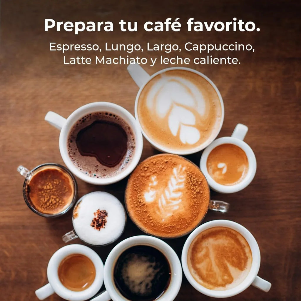 Cecotec FreeStyle Latte Cafetera Multicápsula 20 Bares con Depósito de Leche, 1350 W
