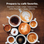 Cecotec FreeStyle Latte Cafetera Multicápsula 20 Bares con Depósito de Leche, 1350 W