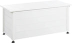 Beliani Campalto Arcón de Exterior de Aluminio Blanco 113 x 50 cm, 190 L