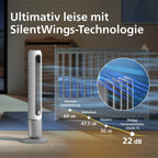 Philips Serie 7000 CX7550/00 Ventilador de Torre Inteligente 22 dB, WiFi y App