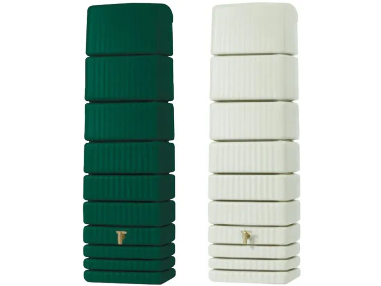 4rain Depósito de Agua de Lluvia SLIM 650 L con Grifo y Sujeción Antiviento