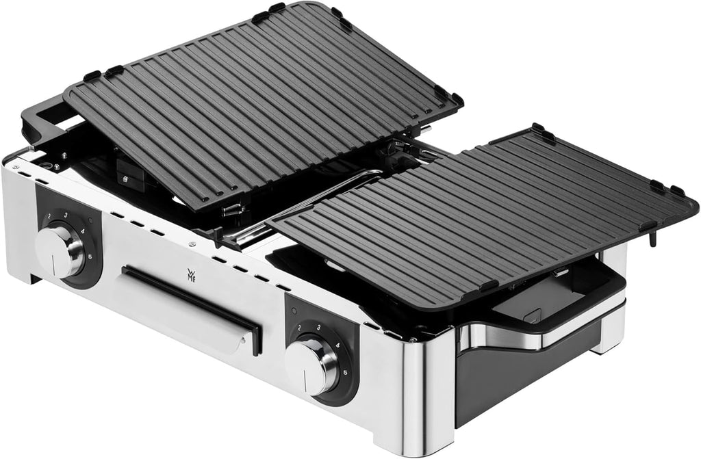 WMF Lono Master-Grill Parrilla Eléctrica 50 x 28 cm, 2 Zonas Regulables, 2400 W, Exterior