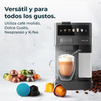 Cecotec FreeStyle Latte Cafetera Multicápsula 20 Bares con Depósito de Leche, 1350 W