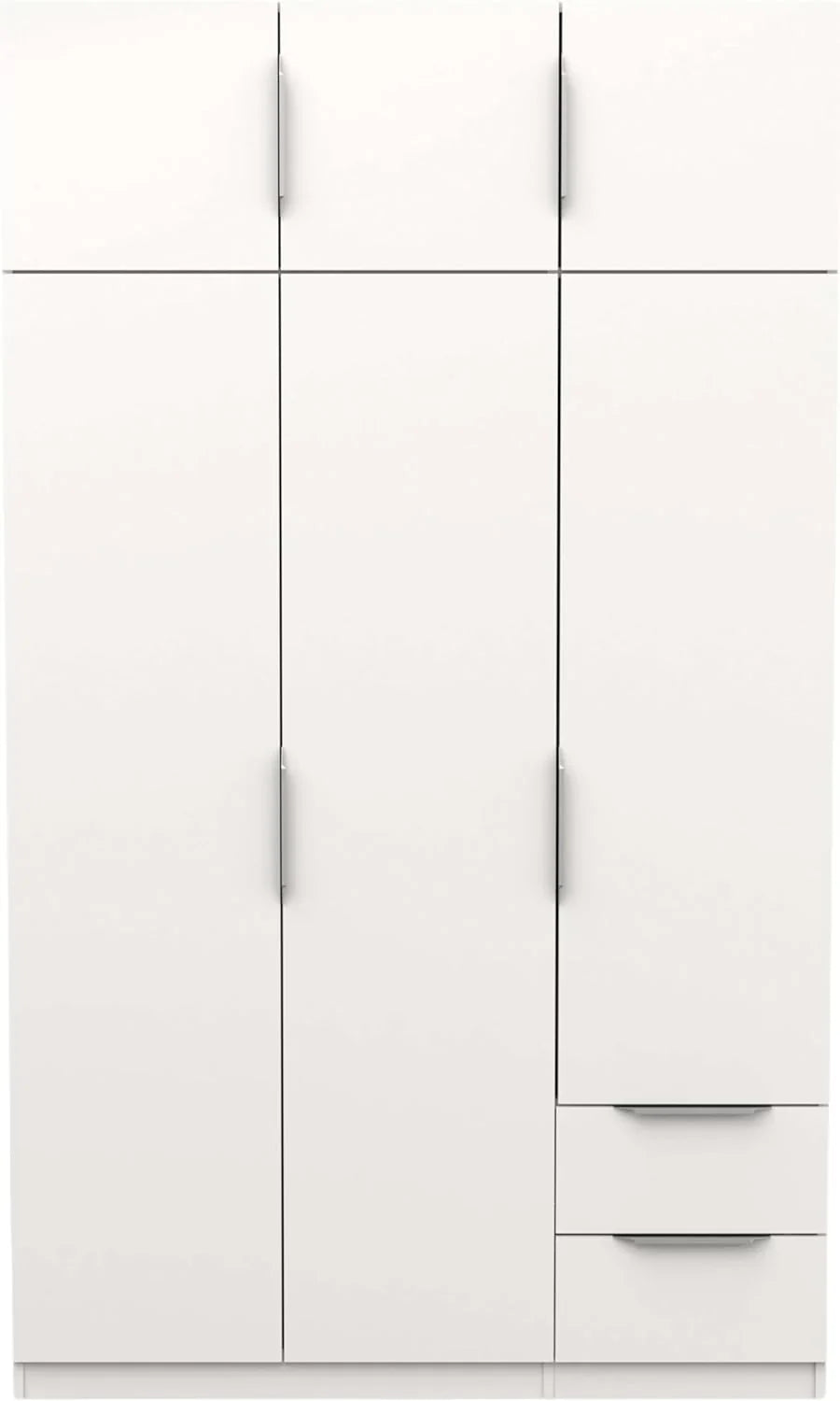 Miroytengo Armario Ghost Grande 6 Puertas y 2 Cajones Blanco Mate 203 x 119 cm