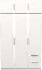 Miroytengo Armario Ghost Grande 6 Puertas y 2 Cajones Blanco Mate 203 x 119 cm