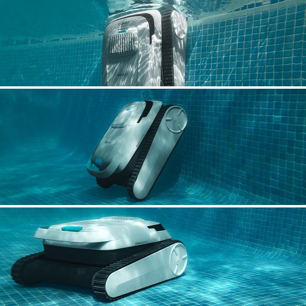 Cecotec Conga Pooldroid 5000 TotalClean Pearl Robot Limpiafondos sin Cable para Piscinas hasta 100 m²