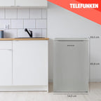 TELEFUNKEN C-135-100-S Frigorífico sin Congelador 135 L, Descongelación Automática, Plata