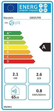Klarstein Aire Acondicionado Portátil 4 en 1 con Control por App, hasta 12000 BTU