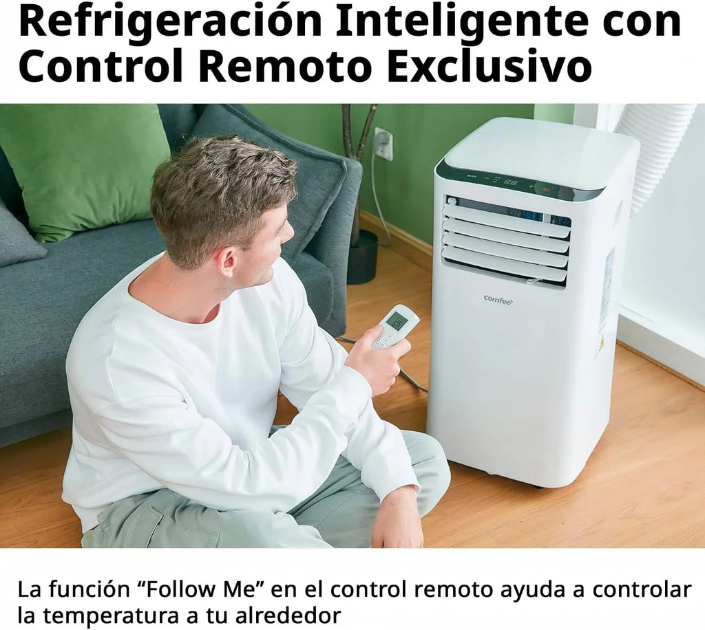 COMFEE Aire Acondicionado Portátil 8000 BTU / 2000 Frigorías 3 en 1 con Kit de Ventana, Silencioso