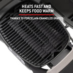 Weber Q 1200N Barbacoa de Gas Portátil con Mesas Laterales y Termómetro, Negro Medianoche