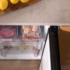 Cecotec Bolero CoolMarket TF 97 Inox Congelador Vertical 97 L, 3 Cajones, Puerta Reversible